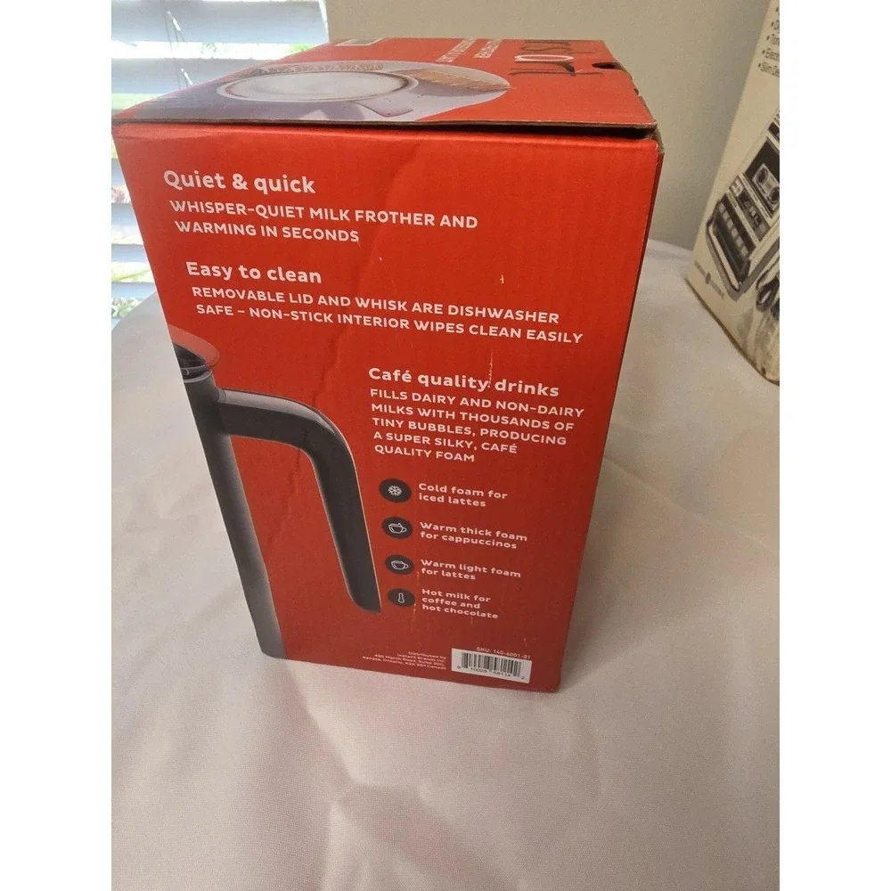Instant Milk Frother Mousseur A Lait Electric Milk Frother Stainless Steel Black